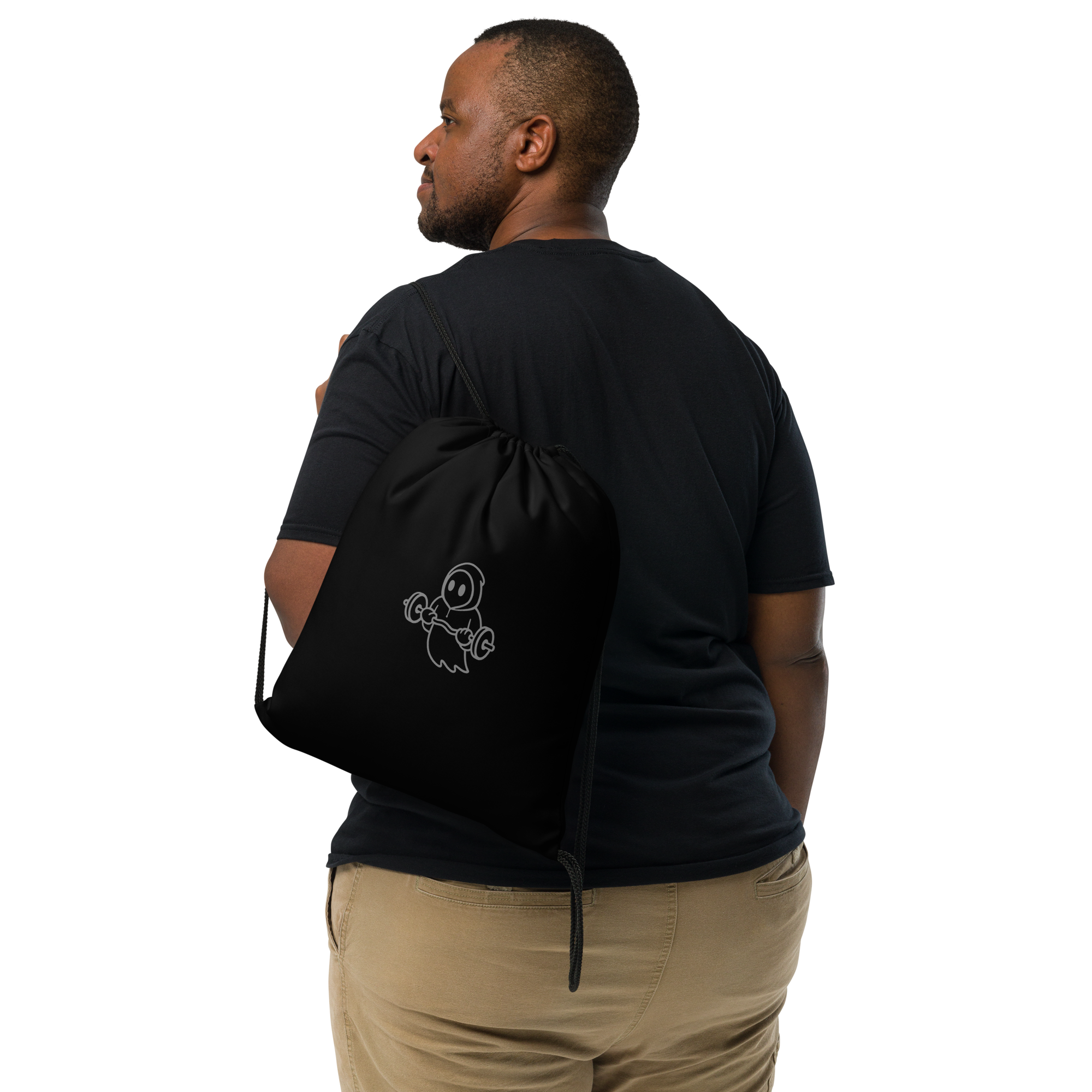 Ghost Fitness Drawstring Bag (Black)