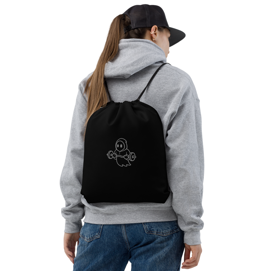 Ghost Fitness Drawstring Bag (Black)
