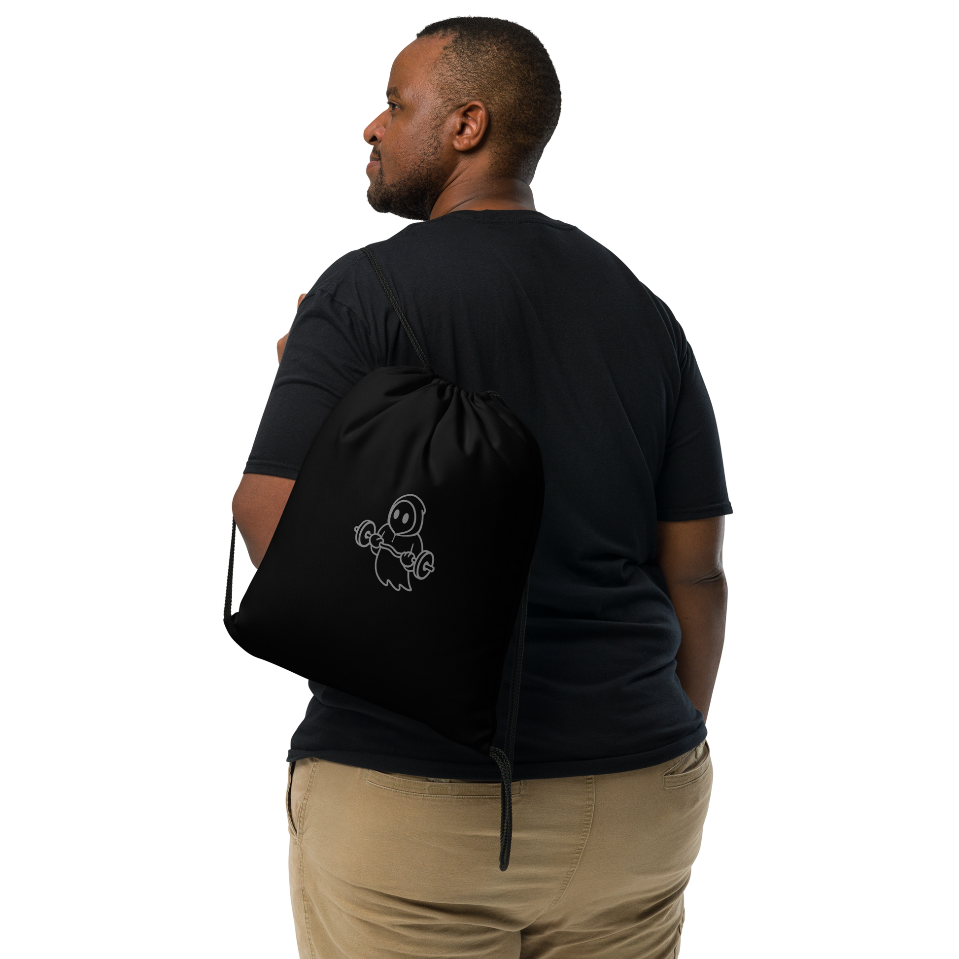 Ghost Fitness Drawstring Bag (Black)