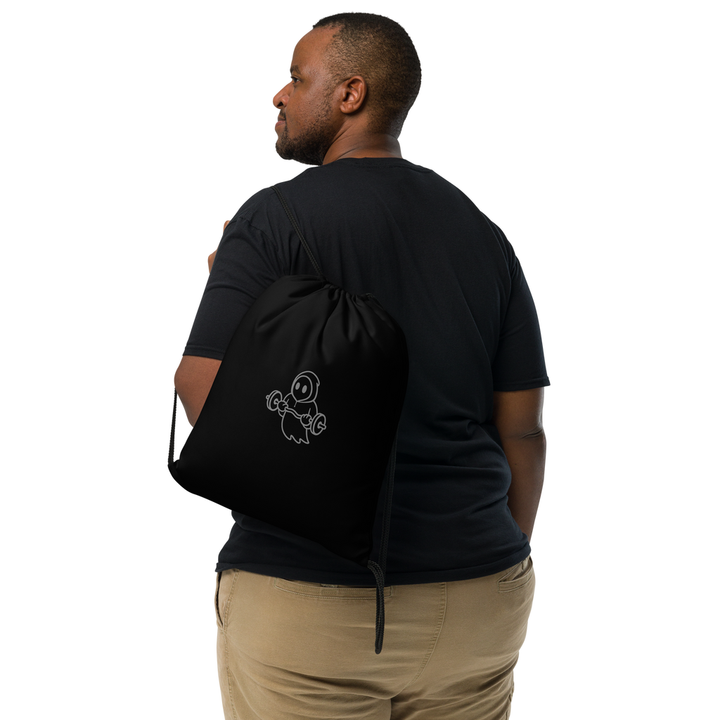 Ghost Fitness Drawstring Bag (Black)